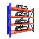 Rack de almacenamiento de 200 Kg con 4 bandejas