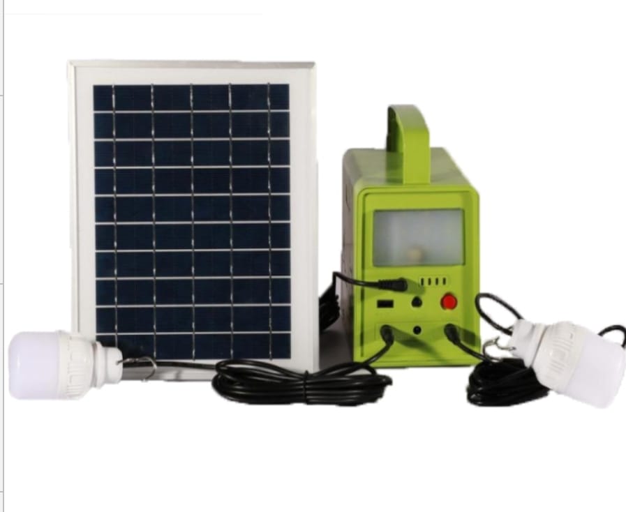 KIT SOLAR DE 2 FOCOS LED CON PANEL SOLAR EXTERNO
