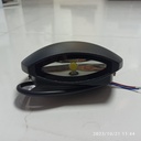 APLIQUE DE PARED NEGRO OVALADO BLANCO 2*3W