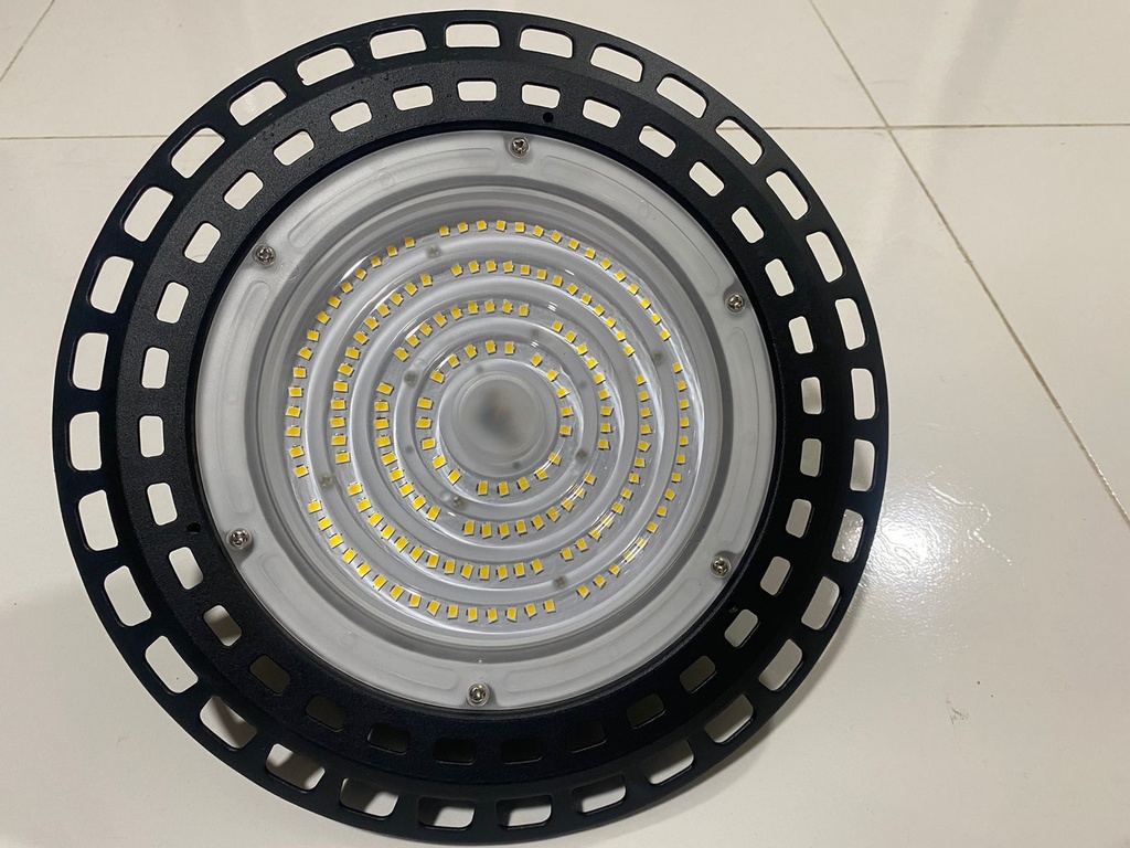 CAMPANA INDUSTRIAL 100W LUMILEDS 3030 168PCS 100W 150LM/W D:285MM 3YEARS WARRANTY 90 degree 5000K