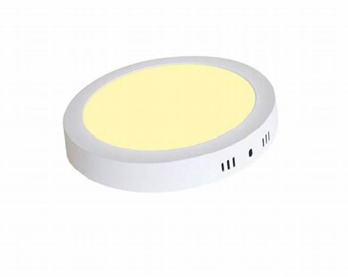 PANEL LED DE SOBREPONER REDONDO DE 18W LUZ CALIDA 3500K AC85-265V