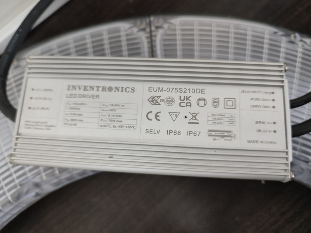 DRIVER PROGRAMABLE INVENTRONICS CLASS II driver 1-10V DIMM EUM series Power 75W, EUM-075S210DE