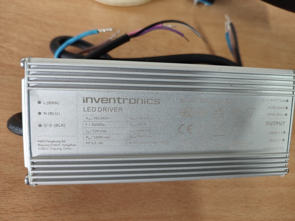 DRIVER PROGRAMABLE INVENTRONICS CLASS II driver 1-10V DIMM EUM series Power 100W, EUM-100S280DE