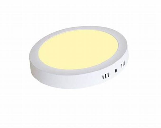 [LED1110017] PANEL LED DE SOBREPONER REDONDO DE 18W LUZ CALIDA 3500K AC85-265V